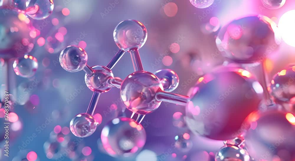 Atoms forming intricate patterns, symbolizing molecular structures Atoms forming intricate patterns, symbolizing molecular structures