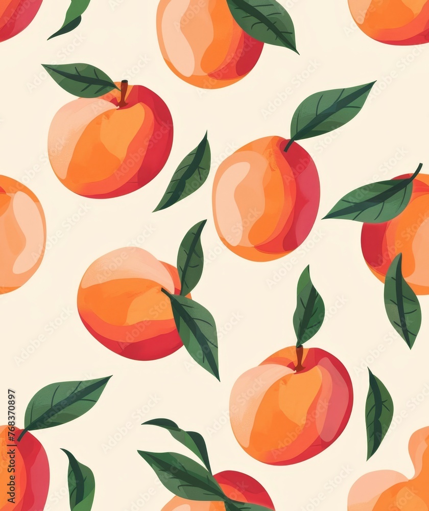 Seamless Peach Pattern Background Seamless Peach Pattern Background
