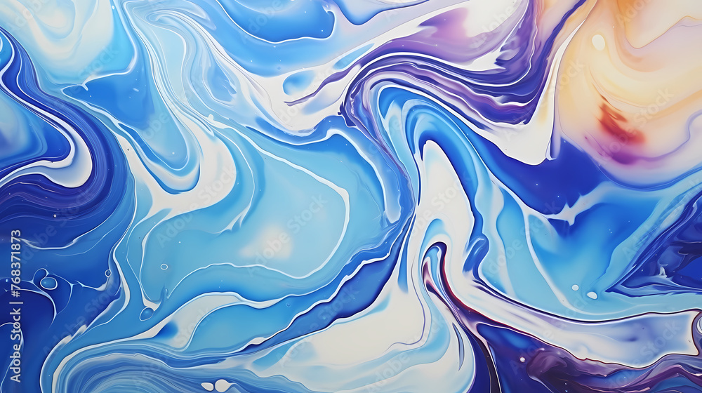 Fototapeta premium Flowing colorful glowing psychedelic abstract background art