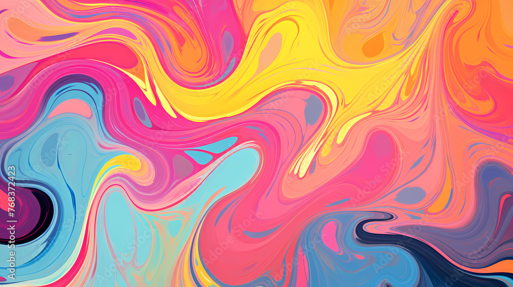 Multicolored pattern with abstract waves Multicolored pattern with abstract waves