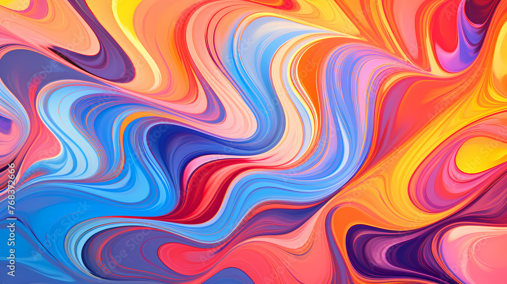 Multicolored pattern with abstract waves Multicolored pattern with abstract waves
