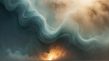 ethereal swirling smoke clouds