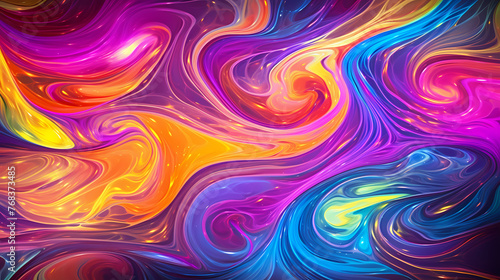 Multicolored pattern with abstract waves