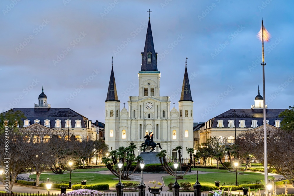 Nighttime in Jackson Square - New Orleans, LA