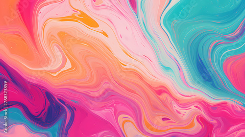 Multicolored pattern with abstract waves