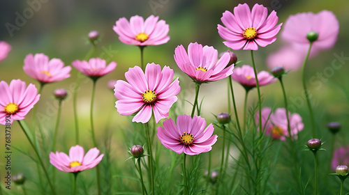 pink cosmos flowers  high definition hd  photographic creative image