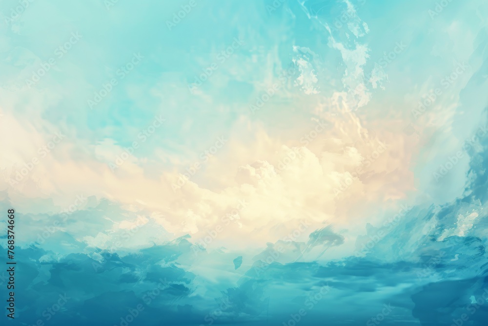 Abstract blue background with a soft gradient, in the style of a pastel sky color