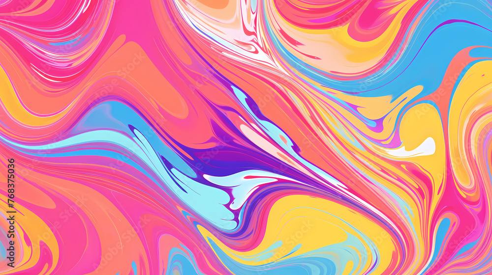 Obraz premium Psychedelic multicolored abstract background with swirls