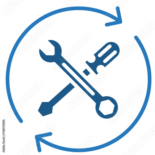 Restoration Tools icon line vector illustration