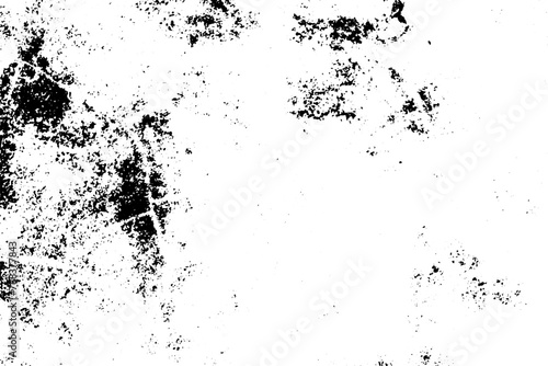 Grunge background Vector. Texture black and white old surface. Abstract monochrome background pattern of dust  stains.