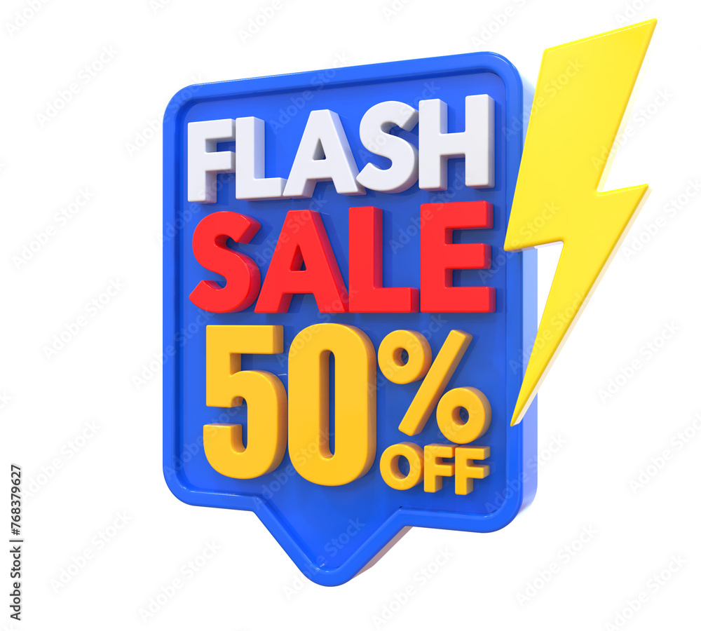 50 Percent Flash Sale Off 3D Render