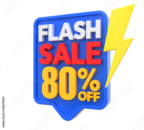 80 Percent Flash Sale Off 3D Render