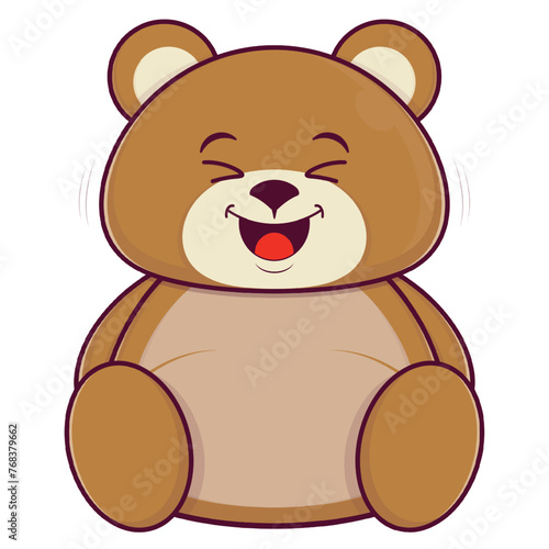 bear playful face cartoon cute