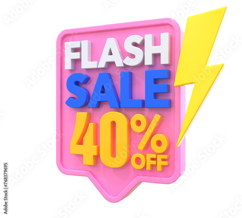 40 Percent Flash Sale Off 3D Render