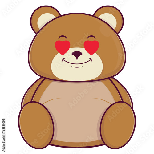 bear love face cartoon cute
