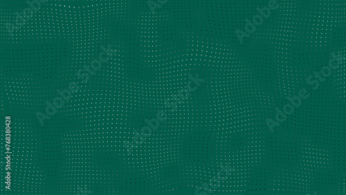 Abstract digital white particle dots wave background. Corporate concept of abstract wave technology on a green background with light digital impact.