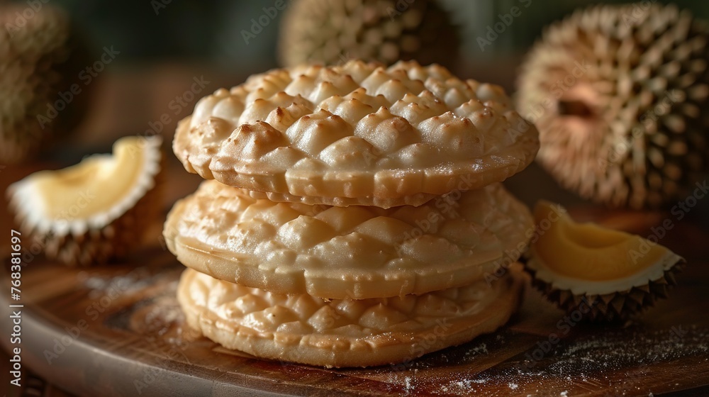 Durian Cake, arepas food, bakery, casual snacks Durian Cake, arepas food, bakery, casual snacks