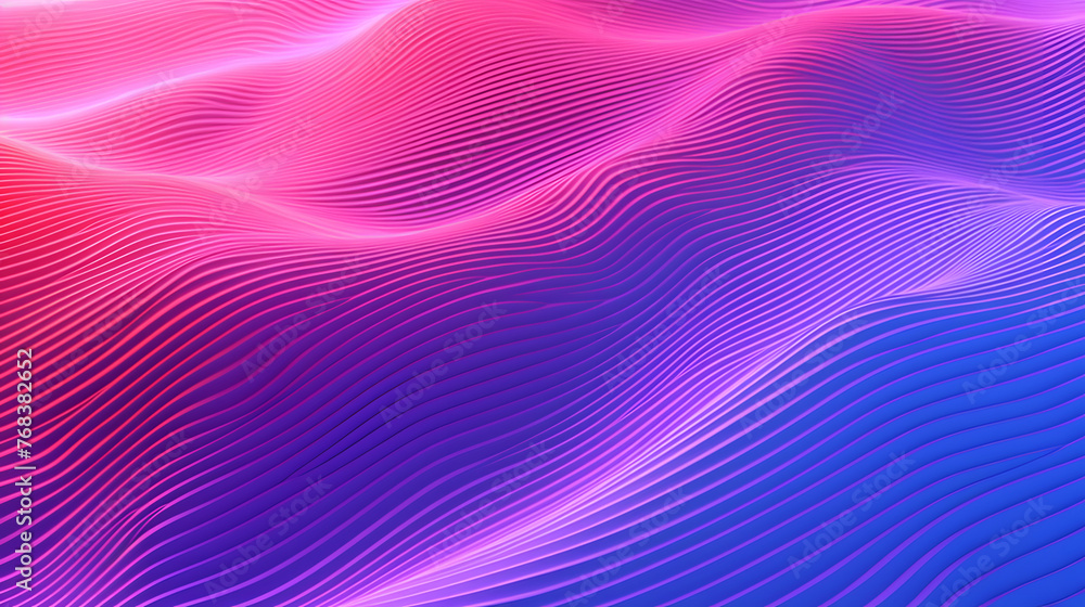 Obraz premium Digital technology pink purple gradient terrain geometry abstract poster web page PPT background