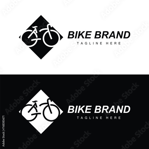 Sport bicycle logo design simple vehicle bike silhouette icon vector