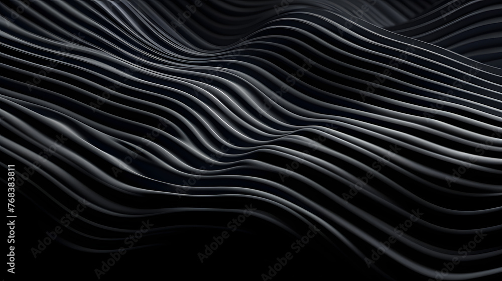 Naklejka premium Digital technology black gradient terrain geometry abstract poster web page PPT background