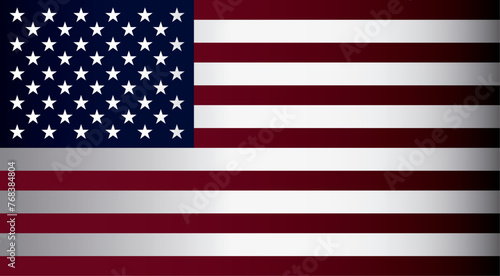 Flag of the United States vector graphic design