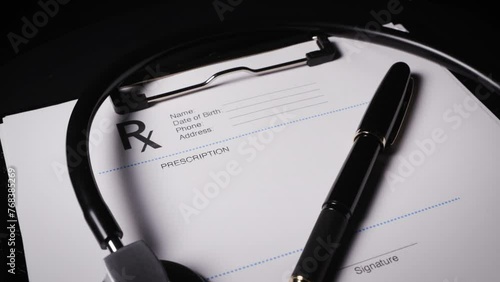 Rx doctors prescription note on table 1 photo