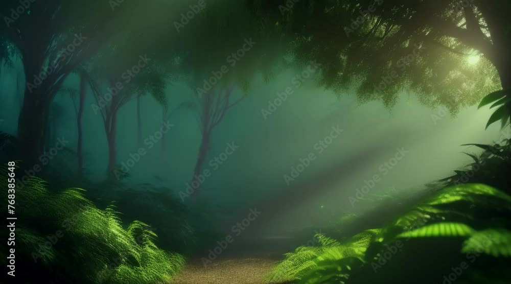 animation, motion effect, lush, neon-lit forest, size 3880x2160, 60fps animation, motion effect, lush, neon-lit forest, size 3880x2160, 60fps