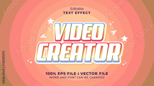 editable video creator text effect.typhography logo