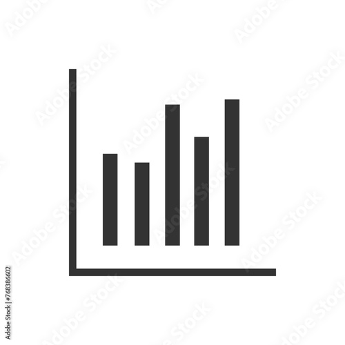 Bar Diagram Icon. Growth  Increase. Profit Symbol - Vector Illustration In Glyph Style for Design and Websites  Presentation  or Apps Element.