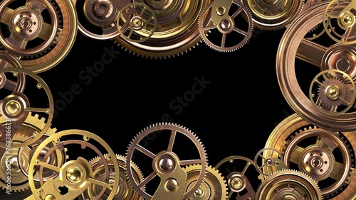 Animation On The Theme Of Steampunk And Technology, Mechanisms And Fantasy. 