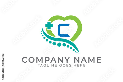 Chiropractic logo, letter d chiropractic logo, spine care logo