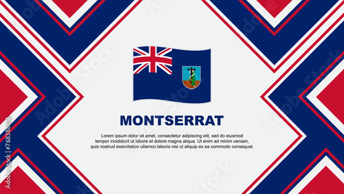Wallpaper Mural Montserrat Flag Abstract Background Design Template. Montserrat Independence Day Banner Wallpaper Vector Illustration. Montserrat Vector Torontodigital.ca