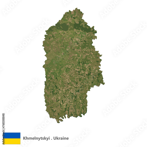 Khmelnytskyi, Oblasts of Ukraine Topographic Map (EPS)