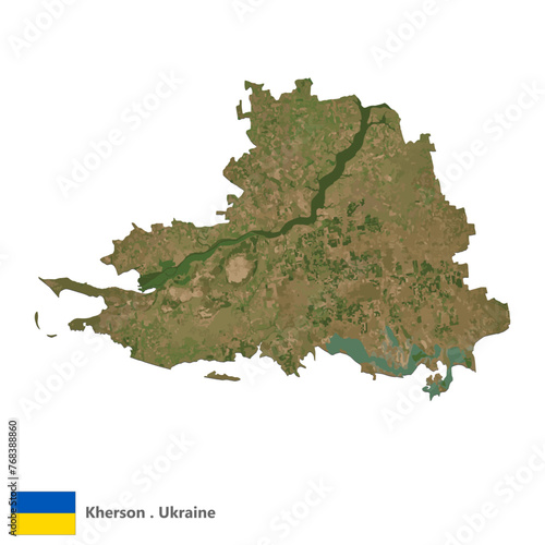 Kherson, Oblasts of Ukraine Topographic Map (EPS)