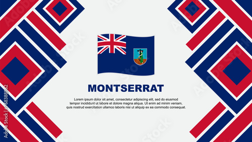 Wallpaper Mural Montserrat Flag Abstract Background Design Template. Montserrat Independence Day Banner Wallpaper Vector Illustration. Montserrat Torontodigital.ca