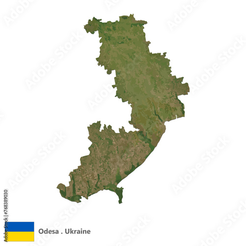Odesa, Oblasts of Ukraine Topographic Map (EPS)