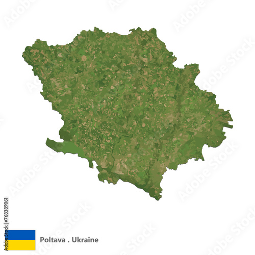Poltava, Oblasts of Ukraine Topographic Map (EPS)
