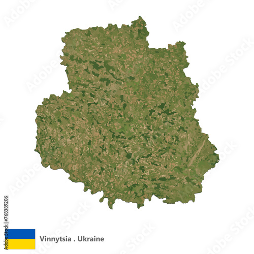 Vinnytsia, Oblasts of Ukraine Topographic Map (EPS)