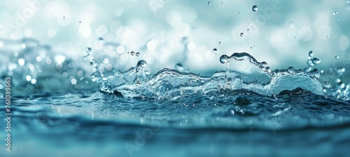 Water splash. Generative AI technology.  