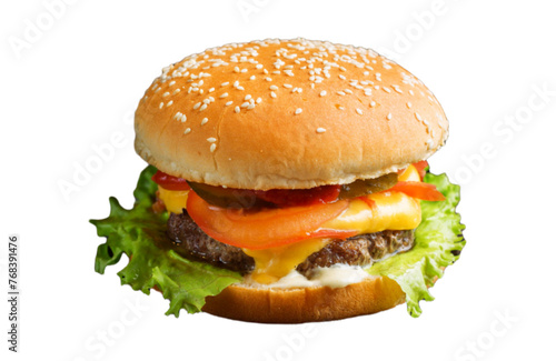 hamburger isolated on white