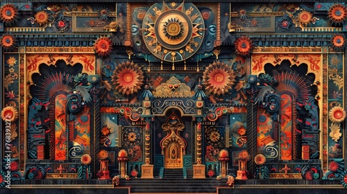 Intricate patterns intertwine, showcasing a rich tapestry of cultural stories and heritage
