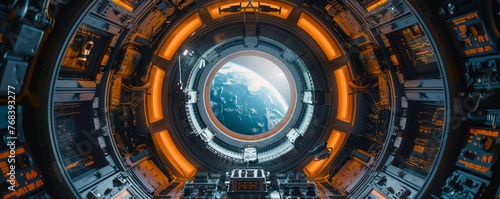 Inside the spacecraft looking out, Style