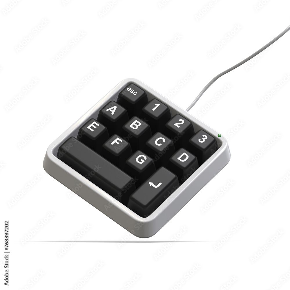 Mini Keyboard Illustration 3d Render Mini Keyboard Illustration 3d Render