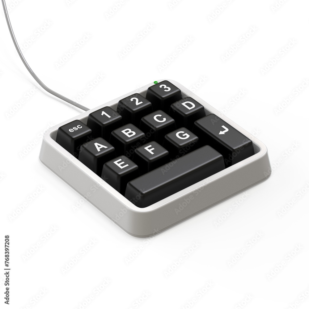 Mini Keyboard Illustration 3d Render Mini Keyboard Illustration 3d Render