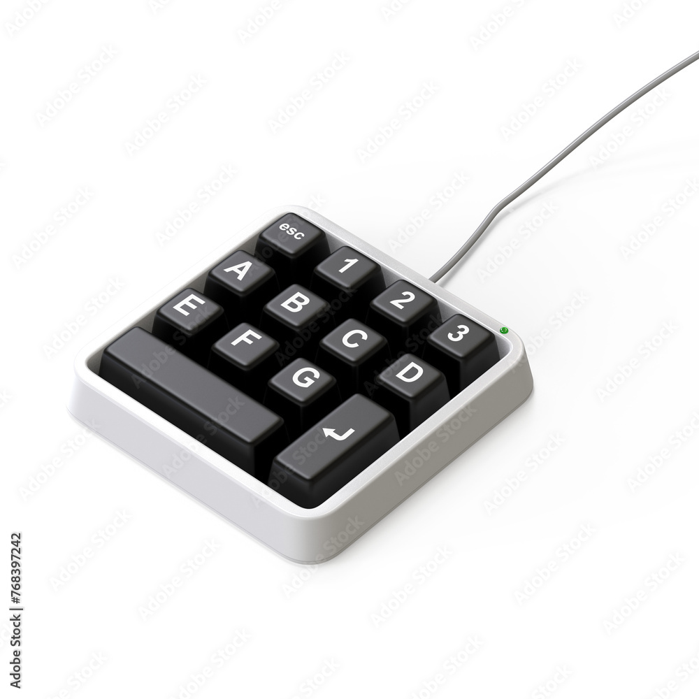 Mini Keyboard Illustration 3d Render Mini Keyboard Illustration 3d Render