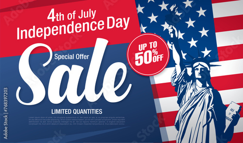 independence day sale banner vector graphic design
