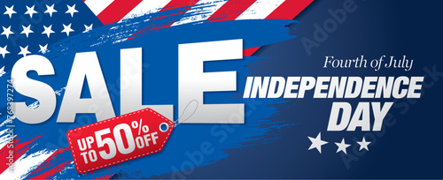 independence day sale banner vector graphic design