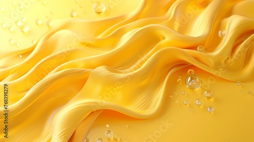 Abstract yellow wave pattern on yellow background with space for text 
