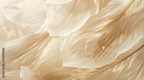 Wallpaper Mural flower petal  Silk smooth wave textured background wallpaper with beige color theme Torontodigital.ca