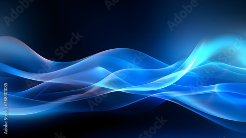 Digital technology blue rhythm wavy line abstract graphic poster web page PPT background with generative